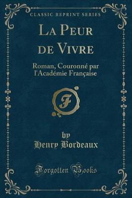 Book cover for La Peur de Vivre
