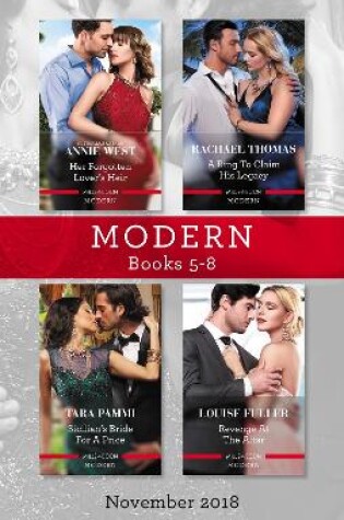 Cover of Modern Box Set 5-8 Nov 2018/Her Forgotten Lover's Heir/A Ring To Claim His Legacy/Sicilian's Bride For A Price/Revenge At The Altar