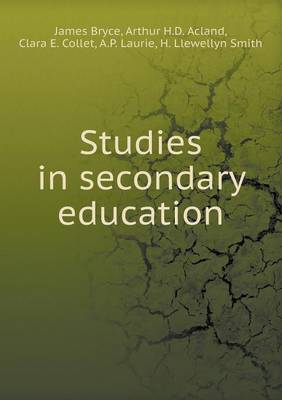 Book cover for Studies in secondary education