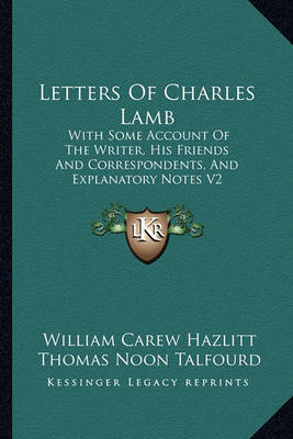 Book cover for Letters of Charles Lamb