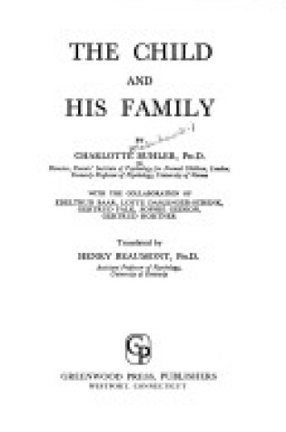 Cover of The Child and His Family
