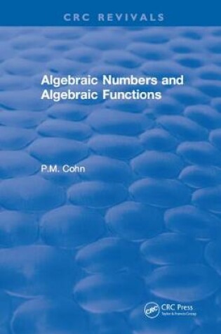 Cover of Algebraic Numbers and Algebraic Functions