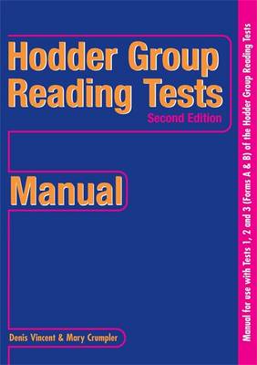 Book cover for Hodder Group Reading Tests 1-3 New Edition: Manual