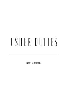 Book cover for Usher Duties Notebook