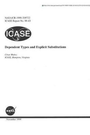 Cover of Dependent Types and Explicit Substitutions
