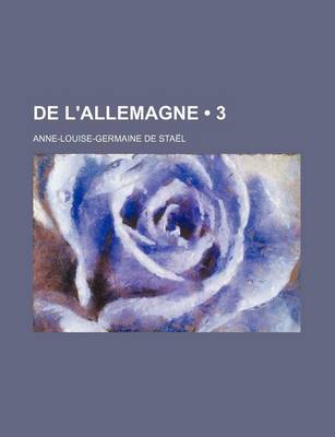 Book cover for de L'Allemagne (3)