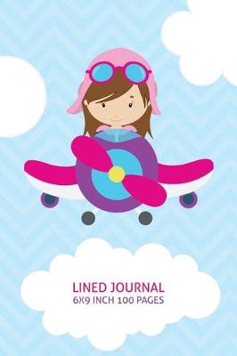 Book cover for Pink Airplane Lined Journal