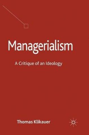 Cover of Managerialism