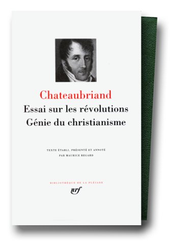 Book cover for Essai sur les revolutions/Genie du christianisme