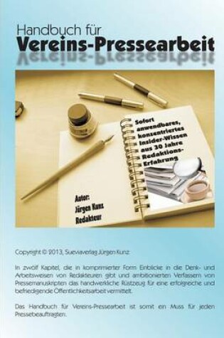 Cover of Handbuch fur Vereins-Pressearbeit