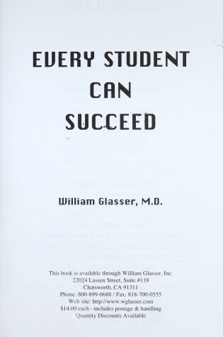 Cover of Every Student Can Succeed