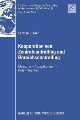 Cover of Kooperation von Zentralcontrolling und Bereichscontrolling