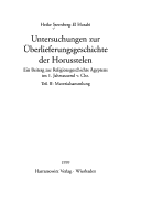 Cover of Untersuchungen Zur Uberlieferungsgeschichte Der Horusstelen