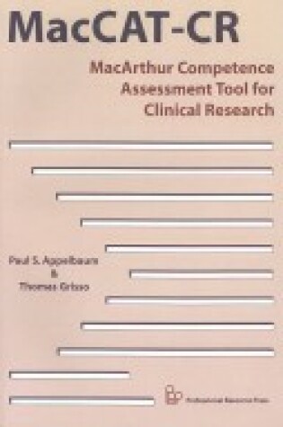 Cover of MacArthur Competence Assessment Tool for Clinical Research(maccat-Cr)
