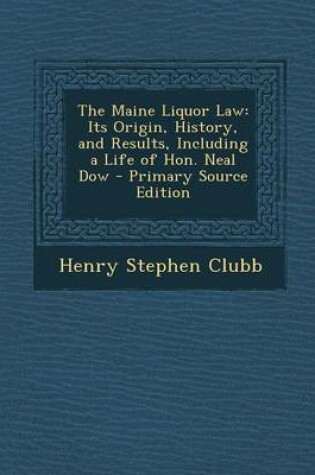 Cover of The Maine Liquor Law