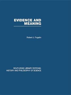 Cover of Evidence and Meaning