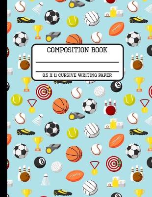 Book cover for Composition Book Cursive Writing Paper