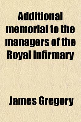 Book cover for Additional Memorial to the Managers of the Royal Infirmary