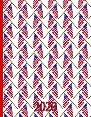 Book cover for Red White and Blue Stars and Stripes USA Flag on Pole