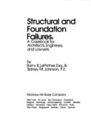 Cover of Structural and Foundation Failures