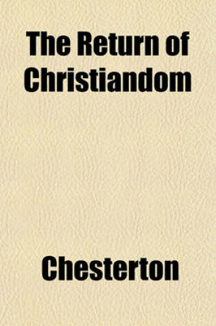 Cover of The Return of Christiandom
