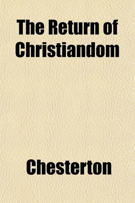 Book cover for The Return of Christiandom