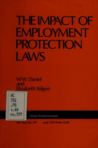 Cover of The Impact of Employment Protection Laws