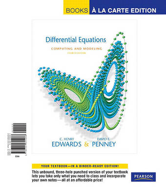 Book cover for Differential Equations Computing and Modeling, Books a la Carte Edition