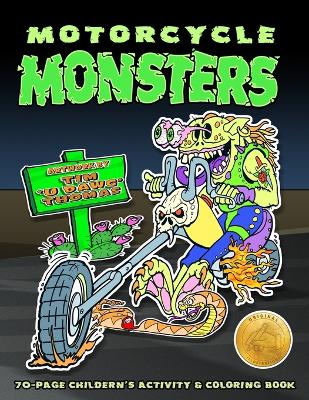 Book cover for Motorcycle Monsters Coloring Book