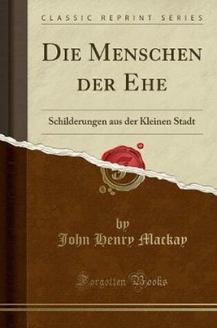 Cover of Die Menschen Der Ehe