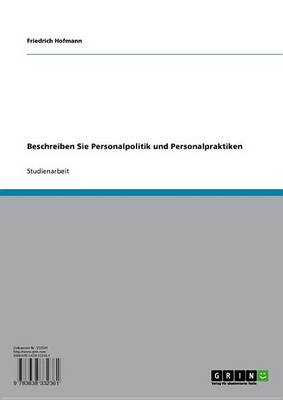 Book cover for Beschreiben Sie Personalpolitik Und Personalpraktiken