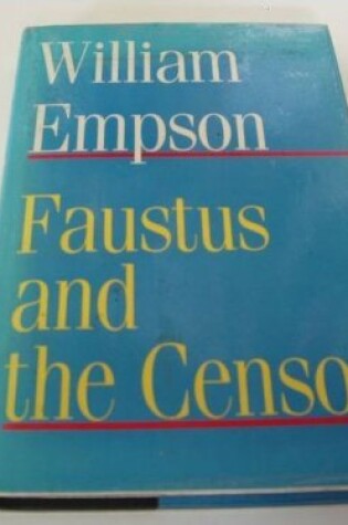 Cover of Faustus and the Censor