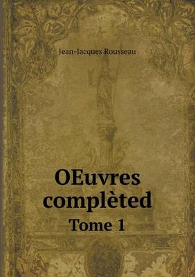 Book cover for OEuvres complèted Tome 1