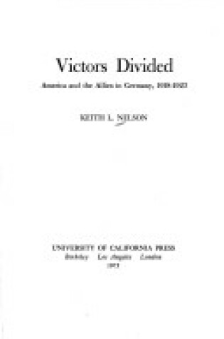 Cover of Victors Divided