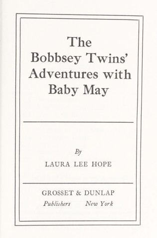 Cover of Bobbsey Twins 00: Adventures of Baby M