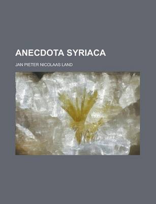 Book cover for Anecdota Syriaca