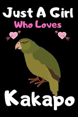 Book cover for Just a girl who loves kakapo