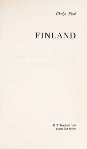 Book cover for Finland