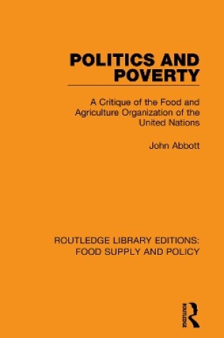 Cover of Politics and Poverty