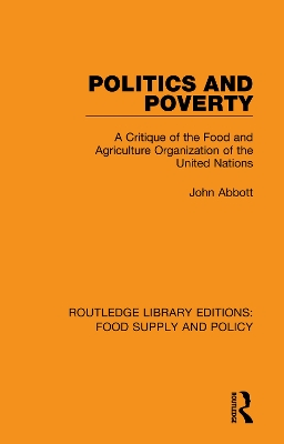 Book cover for Politics and Poverty