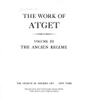 Cover of The Work of Atget