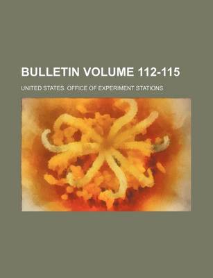 Book cover for Bulletin Volume 112-115