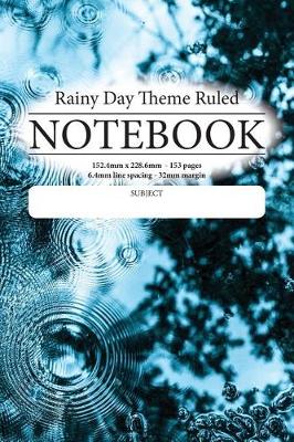 Book cover for Rainy Day Theme Ruled Notebook