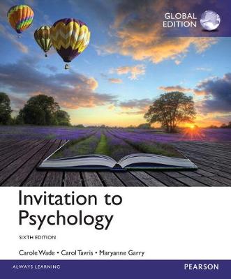 Book cover for Invitation to Psychology with MyPsychLab, Global Edition