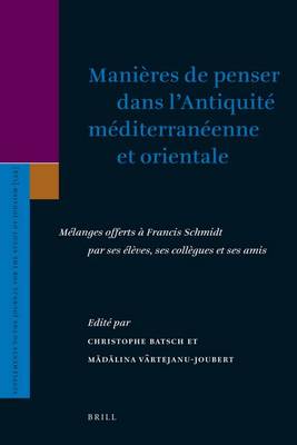 Cover of Manieres de Penser Dans l'Antiquite Mediterraneenne Et Orientale