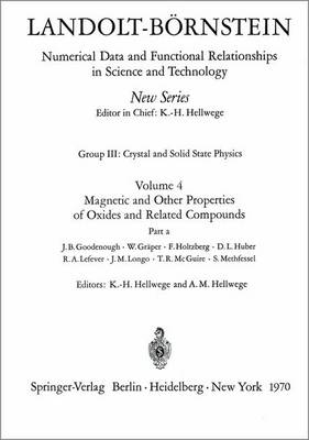 Cover of Magnetic and Other Properties of Oxides and Related Compounds