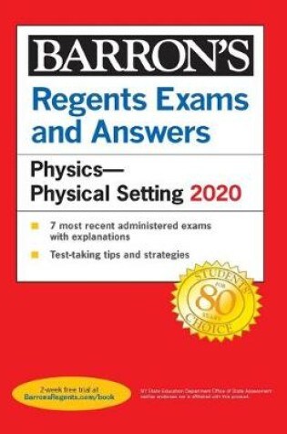 Cover of Regents Exams and Answers: Physics--Physical Setting 2020