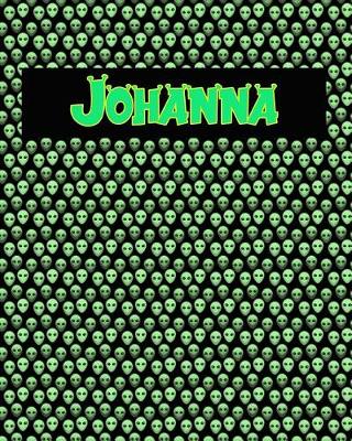 Book cover for 120 Page Handwriting Practice Book with Green Alien Cover Johanna