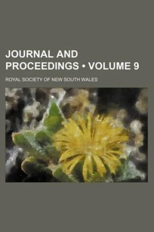 Cover of Journal and Proceedings (Volume 9)