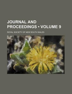 Book cover for Journal and Proceedings (Volume 9)